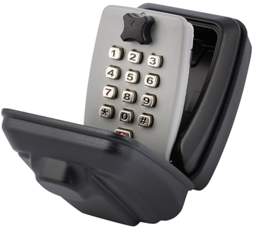Schlüsselbox zur Wandmontage - für Schlüssel oder kleine Wertgegenstände - Schlüsseltresor mit 3-stelligem Zahlencode für außen und innen Hellgrau Key Safe Schlüsselbox zur Wandmontage - für Schlüssel oder kleine Wertgegenstände - Schlüsseltresor mit 3-stelligem Zahlencode für außen und innen Hellgrau Key Safe von SEVICO