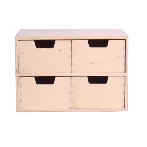 Schubladen-Box aus Holz – Elegante Minikommode für vielseitige Aufbewahrung | Premium Qualität, natürliche Materialien, für Schmuck, Dokumente, Kosmetik, Spielzeug | 28,5 cm x 20 cm x 19 cm von SEVICO