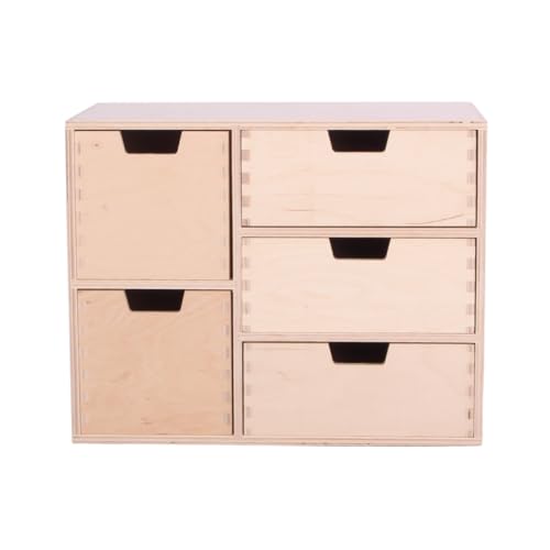 Schubladen-Box aus Holz – Elegante Minikommode für vielseitige Aufbewahrung | Premium Qualität, natürliche Materialien, für Schmuck, Dokumente, Kosmetik, Spielzeug | 36 cm x 20 cm x 28,5 cm von SEVICO