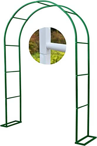 Torbogen Metall Stabil Rosenbogen Verzinkt Massiv Rankenbogen Rundbogen Rankgitter Wetterfest Gartenbogen Rankhilfe Für Klettern Von Weinreben Schwarz 140X230cm 180X220cm 240X220cm,Grün,W1.4M*H2.3M von SEVSO