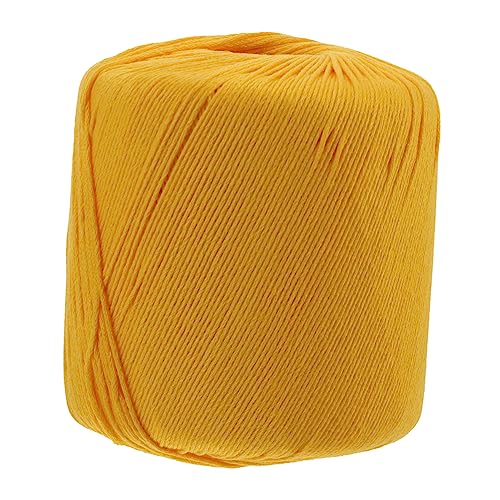 SEWACC 1 Rolle Handgefertigte Baumwollkordel Weiches Strickgarn für DIY Projekte Gelb für Makramee Schmuckherstellung und Heimdekoration von SEWACC