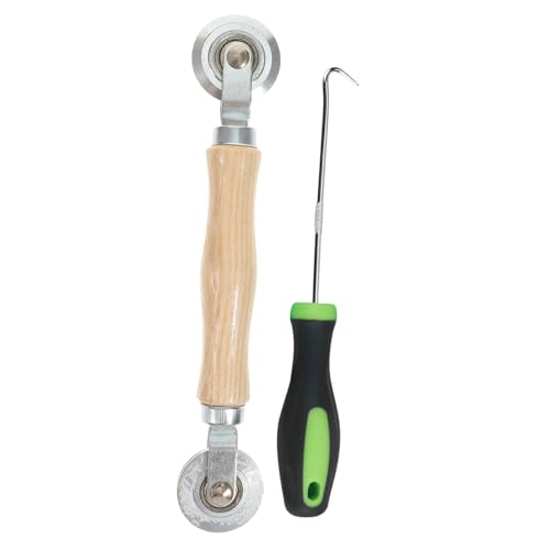 SEWACC 1 Satz Fensterbildschirm Reparaturwerkzeug Spline Roller und Haken für Fenster und Türen Langlebiges und Holzdesign für Einfachen Austausch Alter Bildschirme von SEWACC