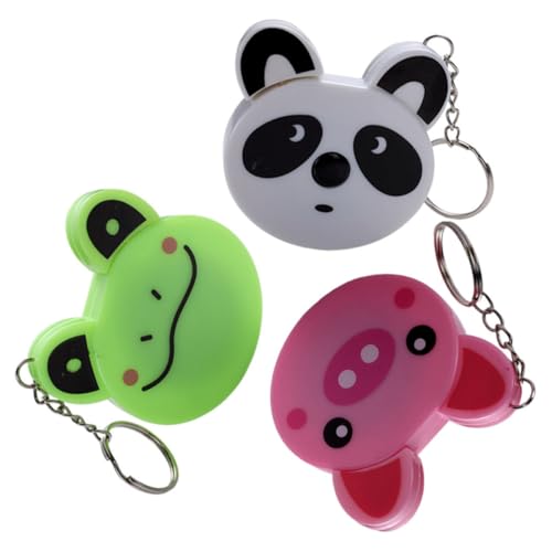 SEWACC 1 Satz Teiliges Flexibles Maßband Tiermotiv Schlüsselbund Maßband Für Einziehbares Körpermaßband Panda Frosch Schwein Zum Messen Von Körpermaßen Und Kurven 3 Stück von SEWACC