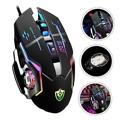 SEWACC 1 Stück Gaming mit Programmierbaren Tasten und Ergonomischem Design für Computer Schweres Leuchtendes Modell für Büro und Spiele Schwarz USB SEWACC 1 Stück Gaming mit Programmierbaren Tasten und Ergonomischem Design für Computer Schweres Leuchtendes Modell für Büro und Spiele Schwarz USB von SEWACC