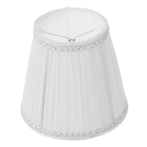 SEWACC 1 Stück Klassischer Stofflampenschirm Clip Design für Kronleuchter und Tischlampen Elegante Beleuchtung für Wohnräume und Schlafzimmer Einfache Installation und Warmes Licht als von SEWACC