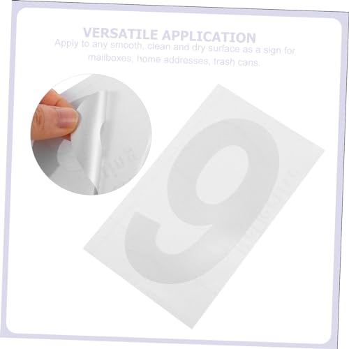 SEWACC 10 Blatt Reflektierende Selbstklebende Hausnummern Aufkleber Wetterfeste Weiße Zahlen für Briefkasten Außen UV Beständig Langlebig Vielseitig Einsetzbar von SEWACC
