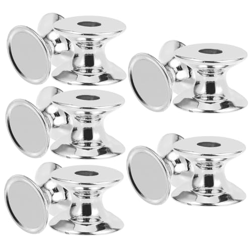 SEWACC 10 Stück Kleine Aluminiumlegierung Möbelgriffe Schubladenknöpfe für Kommode Schrank Schmuckbox Möbelbeschläge Silberfarbig Robust und Modern von SEWACC