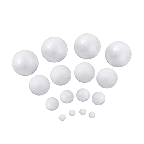 SEWACC 10 Stück Schaumstoffkugel DIY -Material Ball-Modell Ornament Weihnachtsschaumkugeln kleine Schaumkugeln weiße Formen groß DIY -Dekorationen Dekorate DIY -Handwerk Balldekorationen von SEWACC