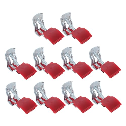 SEWACC 10 Stück Teiliges Küchenspüle Befestigungsklammern Gewölbte Montageclips Langlebig Dunkelrot Einfache Installation Verstellbare Spülbecken Clips für Waschbecken Zubehör von SEWACC