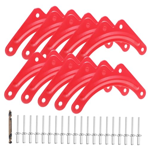 SEWACC 10 Stück Teiliges Leiterwinkelverstärkungsplatten Triangular Protective Plates für Stabile Leiterbefestigung Nieten und Bohrer für Holz und Möbelverstärkung SEWACC 10 Stück Teiliges Leiterwinkelverstärkungsplatten Triangular Protective Plates für Stabile Leiterbefestigung Nieten und Bohrer für Holz und Möbelverstärkung von SEWACC