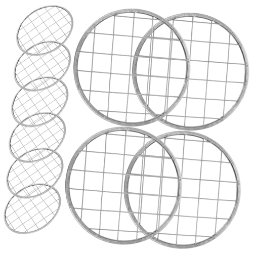 SEWACC 10 Stück Teiliges Mason Jar Blumen Gitter Metall Netzblumengitter für Einmachgläser Wiederverwendbar Vielseitig als Blumengitter Stifthalter und Mason Jar Deckel Passend für von SEWACC