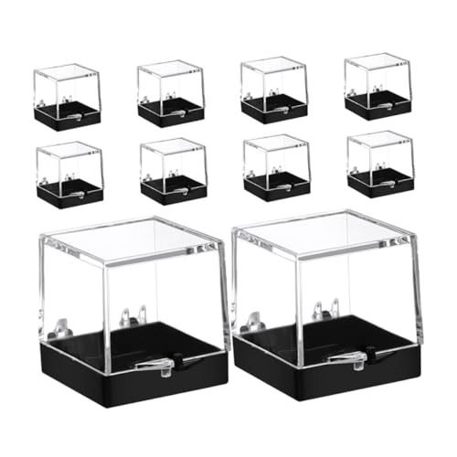 SEWACC 10 Stück Teiliges Mineralien Aufbewahrungsboxen mit Schwarzem Boden Transparente Würfel Vitrinen für Schmuck Sammelobjekte Kratzfest und Vielseitig Einsetzbar SEWACC 10 Stück Teiliges Mineralien Aufbewahrungsboxen mit Schwarzem Boden Transparente Würfel Vitrinen für Schmuck Sammelobjekte Kratzfest und Vielseitig Einsetzbar von SEWACC