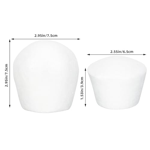 SEWACC 10 Stück Teiliges Schaumstoff Muffin Cupcake Modell Glatte Oberfläche für Einfache Dekoration Leichtes DIY Kuchen Dummy für Hochzeitsparty Display und Kreative Bastelprojekte von SEWACC