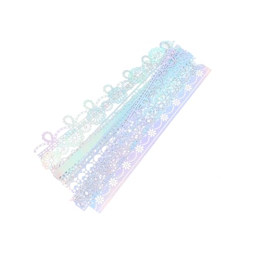 SEWACC 10 Stück Teiliges Scrapbook Spitzenpapier Dekoratives Bastelpapier für DIY Hand Account Karten Feines Spitzenmuster Vielseitig für Grußkarten Geschenkverpackungen und von SEWACC