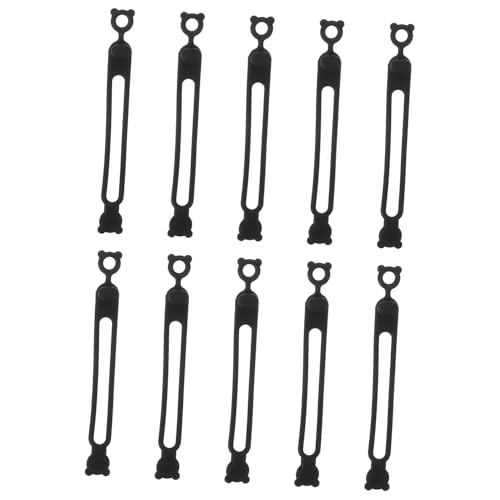 SEWACC 10 Stück Teiliges Silikon Kabelbinder Wiederverwendbar Flexibler Kabel Organizer für Kabelmanagement USB Ladekabel Datenkabel Stromkabel Büro und Zuhause von SEWACC