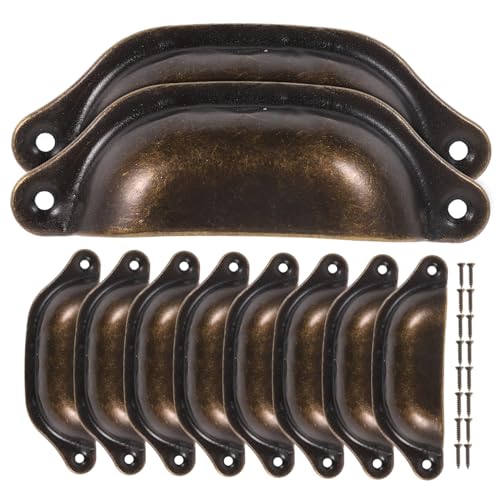 SEWACC 10 Stück Teiliges Vintage Schrankgriffe Muschelform aus Bronze Robuste Möbelknöpfe für Küchenschränke und Kleiderschränke Einfach zu Montieren Vielseitig Einsetzbar SEWACC 10 Stück Teiliges Vintage Schrankgriffe Muschelform aus Bronze Robuste Möbelknöpfe für Küchenschränke und Kleiderschränke Einfach zu Montieren Vielseitig Einsetzbar von SEWACC