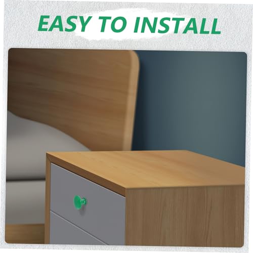 SEWACC 10 Stück Vintage Runde Schubladenknöpfe Grün Stabile Zinklegierung Möbelgriffe Ergonomisch Geformte Runde Schrankgriffe Vielseitige Kommode Türgriffe für Küche und Schlafzimmer von SEWACC