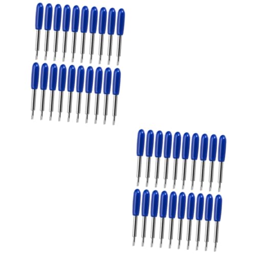 SEWACC 100 STK Beschriftungsmesser für Transferfolie Vinyl-Plotter-Schneidwerkzeug Plotter-Ersatzklingen Vinyl Cutter ausstechplatte Vinylschneiderklingen Ersatz-Schneidklingen Blue von SEWACC
