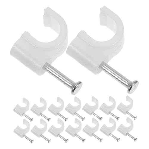 SEWACC 100 Stück Kabelclips für Wandmontage Runde Kabelhalter für Effizientes Kabelmanagement Selbstklebend für und Stromkabel Einfache Installation und Ästhetisches Design von SEWACC