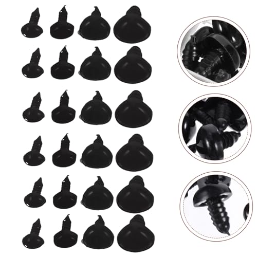 SEWACC 100 Stück Kunststoff Puppennasen Dreieck Sicherheitsnasen mit Unterlegscheiben für Plüschtiere Amigurumi DIY Bastelzubehör für Stofftiere und Häkeltiere SEWACC 100 Stück Kunststoff Puppennasen Dreieck Sicherheitsnasen mit Unterlegscheiben für Plüschtiere Amigurumi DIY Bastelzubehör für Stofftiere und Häkeltiere von SEWACC