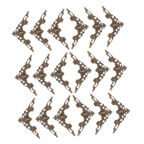 SEWACC 100 Stück Metall Buch Ecken Schutz Vintage Stil Dekorative Kantenabdeckung für Fotoalben Notizbücher Ordner Scrapbooking Holzboxen Robust und Einfach zu Montieren SEWACC 100 Stück Metall Buch Ecken Schutz Vintage Stil Dekorative Kantenabdeckung für Fotoalben Notizbücher Ordner Scrapbooking Holzboxen Robust und Einfach zu Montieren von SEWACC