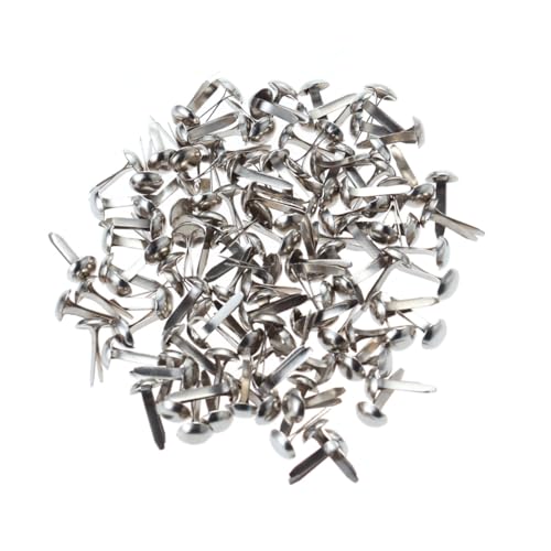 SEWACC 100stücke Mini Brads Runde Brads in Pastellfarben Für Scrapbooking Basteln Und Heimwerken Silber von SEWACC