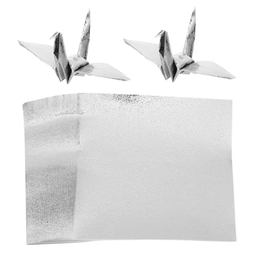 SEWACC 100 Stück Quadratisches Perlmutt faltpapier Silberfarben Robustes Bastelpapier für Origami DIY Kunsthandwerk Geeignet für Anfänger und Glattes Reißfestes Design SEWACC 100 Stück Quadratisches Perlmutt faltpapier Silberfarben Robustes Bastelpapier für Origami DIY Kunsthandwerk Geeignet für Anfänger und Glattes Reißfestes Design von SEWACC