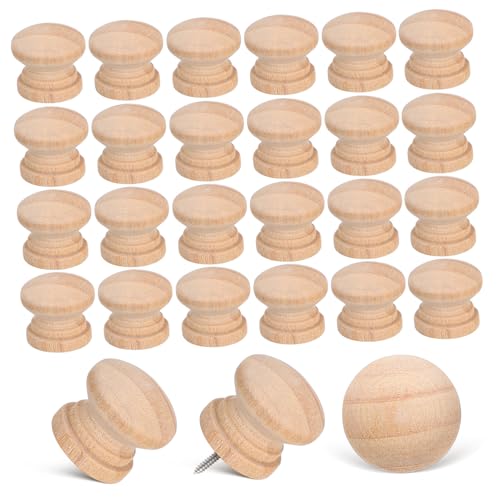 SEWACC 100 Stück Runde Holzschubladenknöpfe Unbehandelt Pilzförmige Holzgriffe Kommode Schrank Türgriffe Zum Bemalen Und Dekorieren Für Küchenmöbel Organizer SEWACC 100 Stück Runde Holzschubladenknöpfe Unbehandelt Pilzförmige Holzgriffe Kommode Schrank Türgriffe Zum Bemalen Und Dekorieren Für Küchenmöbel Organizer von SEWACC