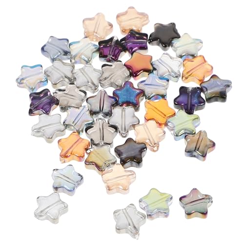 SEWACC 100 Stück Teiliges Fünfzackige Sternperlen aus Klarem Glas mit Glatter Oberfläche Vielseitig zum Auffädeln für DIY Schmuckherstellung Wie Armbänder Halsketten Ohrringe SEWACC 100 Stück Teiliges Fünfzackige Sternperlen aus Klarem Glas mit Glatter Oberfläche Vielseitig zum Auffädeln für DIY Schmuckherstellung Wie Armbänder Halsketten Ohrringe von SEWACC