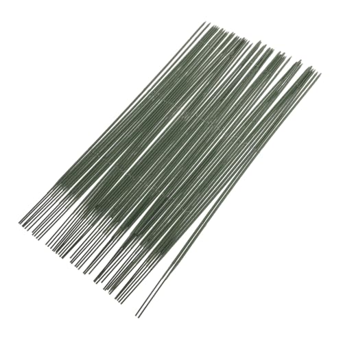 SEWACC 100 Stück Teiliges Grüner Floristendraht für Künstliche Blumen DIY Bastelstiele Flexibel und Realistisch für Blumenarrangements Sträuße und Floristikbedarf von SEWACC