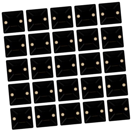 SEWACC 100 Stück Teiliges Kabelhalter Selbstklebend Kabelbinder Basis Schwarz Kabelorganizer Kabelbefestigung für Schreibtisch Auto Kabelführung und Kabelaufwicklung von SEWACC