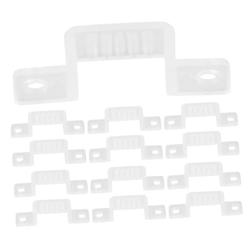 SEWACC 100 Stück Teiliges LED Streifen Befestigungsclips Transparente Lichtband Halterung Einfache Installation ohne Werkzeug Sicherer Halt für LED Leisten Geeignet für Wohn von SEWACC