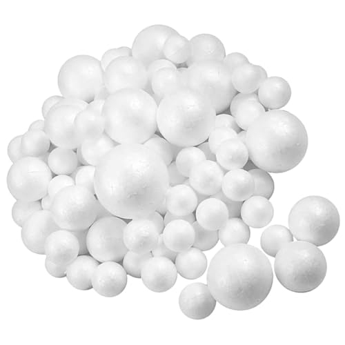 SEWACC 100 Stück Teiliges Weiße Schaumstoffbälle für DIY Bastelprojekte Weihnachts und Partydekoration Glatte Oberfläche Langlebige Polystyrol Kunsthandwerk Kugeln SEWACC 100 Stück Teiliges Weiße Schaumstoffbälle für DIY Bastelprojekte Weihnachts und Partydekoration Glatte Oberfläche Langlebige Polystyrol Kunsthandwerk Kugeln von SEWACC