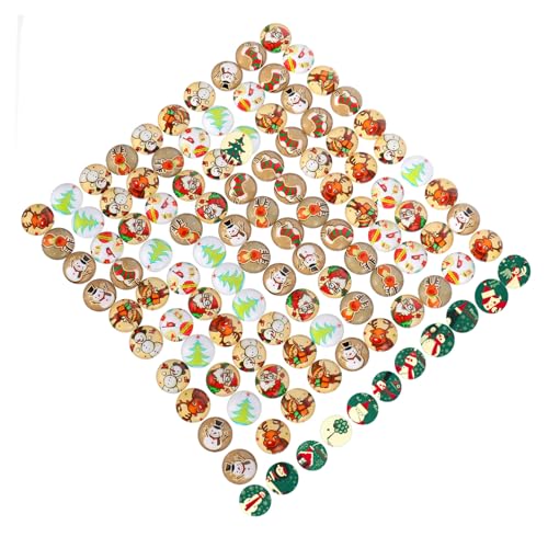 SEWACC 100 Stück Weihnachts Cabochons Zufällige Muster Flache Rückseite für Diy Schmuck und Weihnachtsdekoration SEWACC 100 Stück Weihnachts Cabochons Zufällige Muster Flache Rückseite für Diy Schmuck und Weihnachtsdekoration von SEWACC