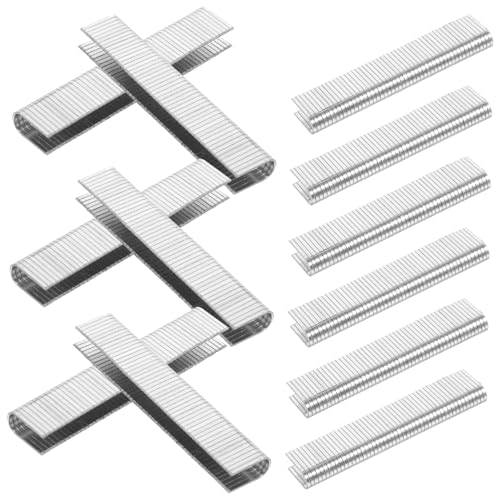 SEWACC 1000 Stück U Förmige Pneumatische Heftklammern Schmale Krone Metallstifte für Holzbearbeitung und Polsterung Kompatibel mit Elektrischen und Pneumatischen Heftgeräten von SEWACC