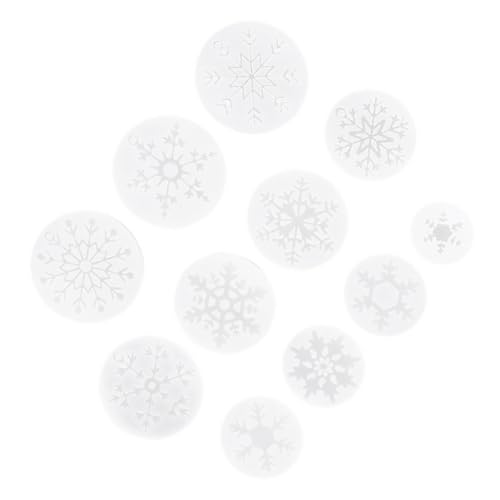 SEWACC 11 Stück Teiliges Silikonform Schneeflockenform für DIY Schmuckherstellung Flexible Langlebige Epoxidharz Gießform Dekorative Anhängerform für Handgemachte Weihnachtsdeko von SEWACC
