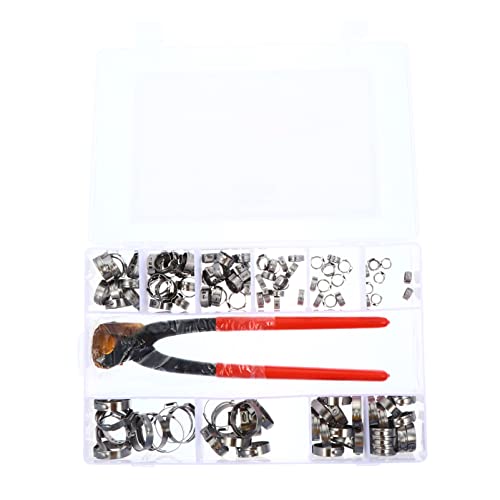 SEWACC 115 Stück Teiliges Set Schlauchschellen mit Zange Rostfreie Schlauchklemmen für Autos Haushaltsgeräte Maschinen und SEWACC 115 Stück Teiliges Set Schlauchschellen mit Zange Rostfreie Schlauchklemmen für Autos Haushaltsgeräte Maschinen und von SEWACC
