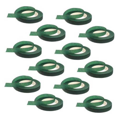 SEWACC 12 Rollen Floristisches Kreppband Selbstklebend Grün Flexibles Blumendraht bindeband für Blumensträuße Langlebiges Garten DIY Floristikband Vielseitiges Stielwickel zubehör SEWACC 12 Rollen Floristisches Kreppband Selbstklebend Grün Flexibles Blumendraht bindeband für Blumensträuße Langlebiges Garten DIY Floristikband Vielseitiges Stielwickel zubehör von SEWACC