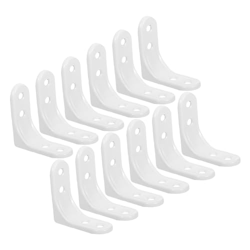 SEWACC 12 Sätze Teiliges Edelstahl Winkelhalterungen mit Schrauben Dreieckige Wandregalhalter für Stabile Eckregale Belastbare Schrankwinkel für Vielseitige Wandmontage von SEWACC