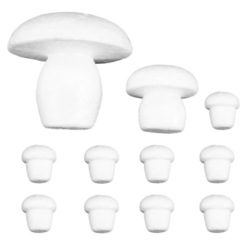 SEWACC 12 Stück Schaumstoff-Pilzformen Schaumstoffbälle Leere Pilzmodelle Für Kinder DIY-Bastelparty-Dekoration von SEWACC