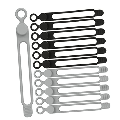 SEWACC 12 Stück Silikon Kabelbinder für Kabelorganisation Wiederverwendbare Kabelbinder für Schreibtisch Flexibel und Robust für USB und Audiokabel SEWACC 12 Stück Silikon Kabelbinder für Kabelorganisation Wiederverwendbare Kabelbinder für Schreibtisch Flexibel und Robust für USB und Audiokabel von SEWACC