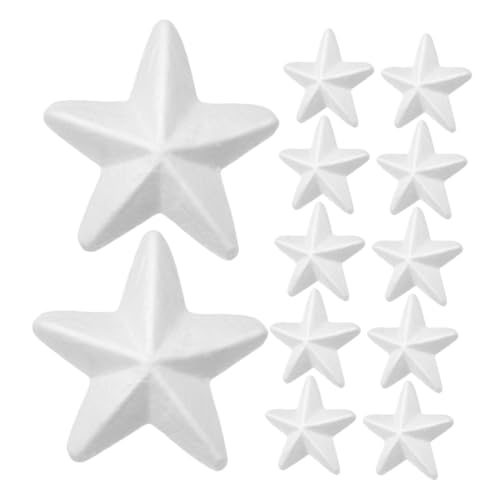 SEWACC 12 Stück Teiliges DIY Bastelset Schaumstoff Sterne Kleine Fünfzackige Formen für Weihnachtsbaum Partydeko Langlebig Formstabil Vielseitig für Kreative Heimdekoration von SEWACC