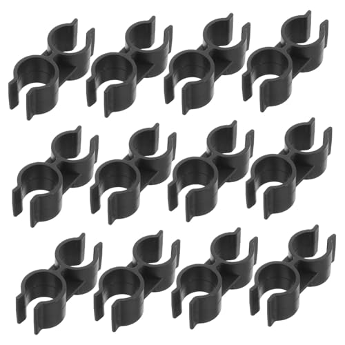 SEWACC 12 Stück Teiliges Kunststoff Doppelrohrschellen Robuste Rohrklemmen für Regalsysteme Vielseitige Rohrverbinder Clips Installieren für Lager Garten Boot und Heimgebrauch von SEWACC