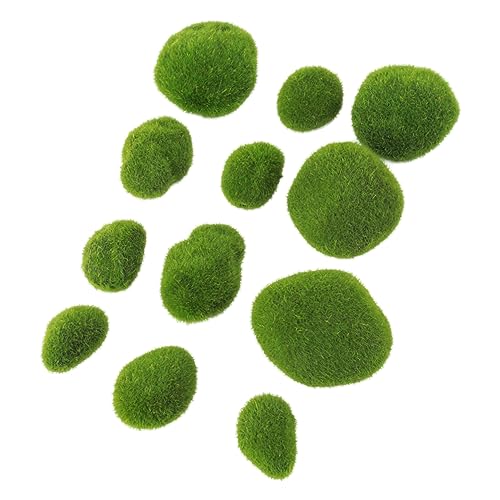 SEWACC 12 Stück Teiliges Realistische Simulation Moossteine Verschiedenen Künstliche Dekosteine für Terrarien Aquarien und DIY Dekoration Lebensecht und Vielseitig für Wohn und von SEWACC