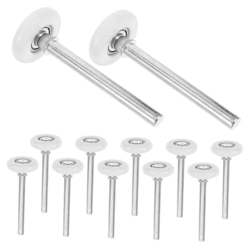 SEWACC 12 Stück Teiliges Schiebetür Langlebige Nylon Metallräder für Leisen Reibungslosen Lauf von Garagen Schranktüren Hohe Tragkraft Einfache Montage ohne Werkzeug von SEWACC