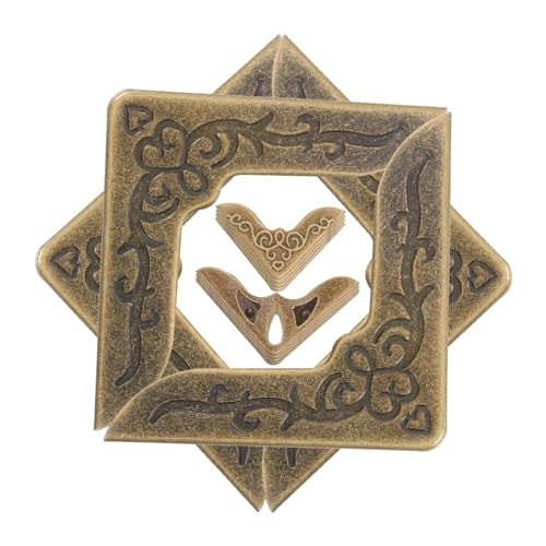 SEWACC 12 Stück Teiliges Vintage Metall Buch Ecke Schutz Dekorative Buchecken mit Feiner Verarbeitung Stabile Kantenschutz für Alben Ordner Scrapbooks für Buchschutz und Verschönerung von SEWACC