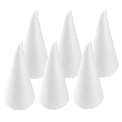 SEWACC 12 Stück Teiliges Weiße Schaumstoffkegel Feste DIY Bastelkegel für Handgemachte Weihnachtsdeko Bemalbar und Vielseitig für Kreative Projekte Zuhause SEWACC 12 Stück Teiliges Weiße Schaumstoffkegel Feste DIY Bastelkegel für Handgemachte Weihnachtsdeko Bemalbar und Vielseitig für Kreative Projekte Zuhause von SEWACC