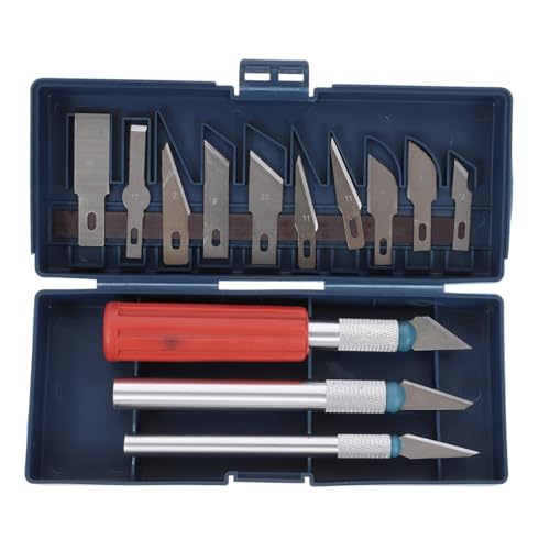 SEWACC 13 STÜCKE Teiliges Carving Messer Set Präzisions skalpell für Modellbau Reparatur Kunsthandwerk mit Scharfen Klingen und Langlebigem Material Geeignet für Holz Karton Folie SEWACC 13 STÜCKE Teiliges Carving Messer Set Präzisions skalpell für Modellbau Reparatur Kunsthandwerk mit Scharfen Klingen und Langlebigem Material Geeignet für Holz Karton Folie von SEWACC