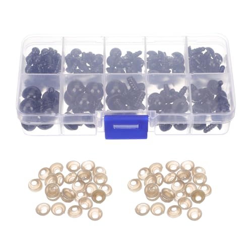 SEWACC 142 Stück Teiliges Kunststoff sicherheitsaugen Runde Puppenaugen mit Unterlegscheiben für DIY Basteln Häkeltiere Kuscheltiere Zubehör SEWACC 142 Stück Teiliges Kunststoff sicherheitsaugen Runde Puppenaugen mit Unterlegscheiben für DIY Basteln Häkeltiere Kuscheltiere Zubehör von SEWACC