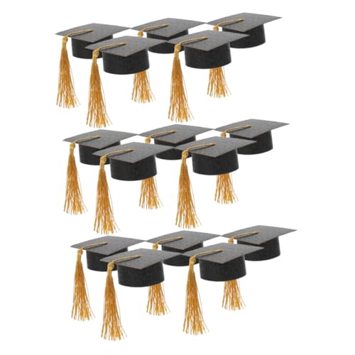 SEWACC 15 Stück Mini Abschlusskappen Weinflaschen Topper Dekorative Goblet Caps mit Quasten für Abschlussfeiern Partydekoration für Unvergessliche Feiern SEWACC 15 Stück Mini Abschlusskappen Weinflaschen Topper Dekorative Goblet Caps mit Quasten für Abschlussfeiern Partydekoration für Unvergessliche Feiern von SEWACC